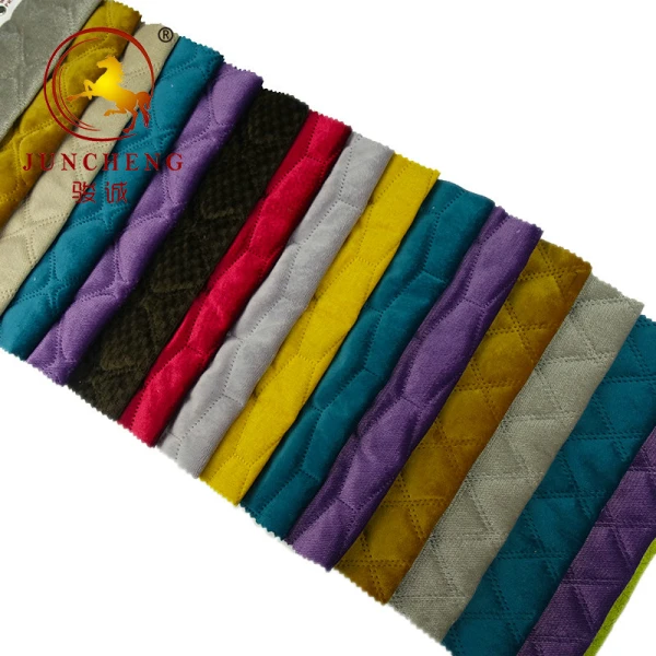 3 স্তর এমবসড মখমল সোফা ফ্যাব্রিক