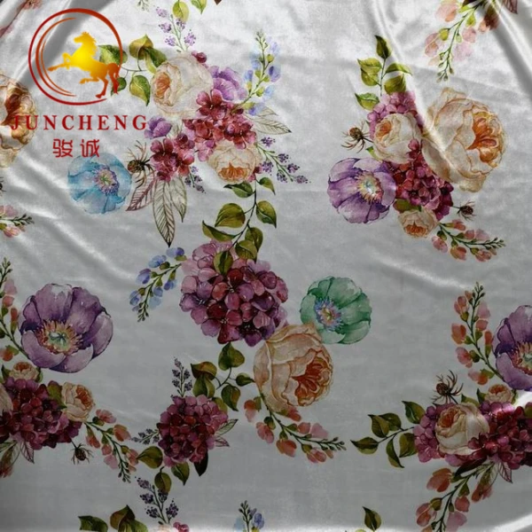 ফ্লোরাল স্ট্রেচ ভেলভেট ফ্যাব্রিক